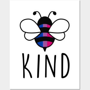 Be Kind Bisexual Bee Gay Pride LGBT Rainbow Posters and Art